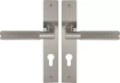Lumina Longplate Euro Handles - Linear Knurl  - BN
