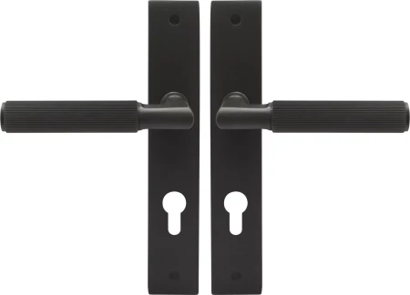 Lumina Longplate Euro Handles - Linear Knurl  - DRB
