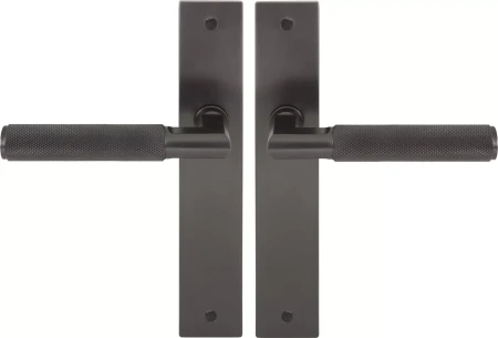 Lumina Longplate Lever Set - Diamond Knurl   - GN