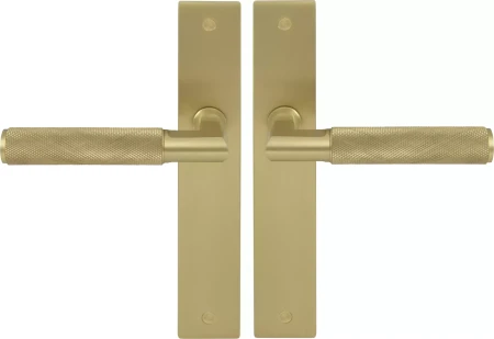 Lumina Longplate Lever Set - Diamond Knurl   - MSB