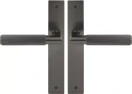Lumina Longplate Lever Set - Linear Knurl - GN