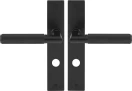 Lumina Longplate Privacy Handles - Diamond Knurl   - BLK