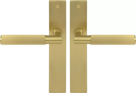 Lumina Longplate Lever Set - Linear Knurl - MSB