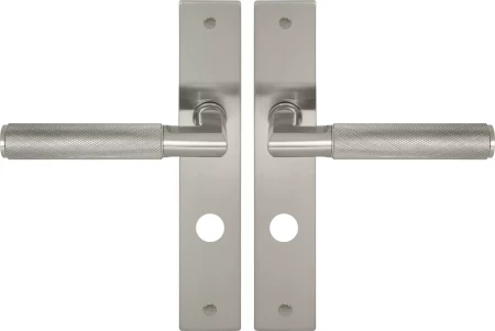Lumina Longplate Privacy Handles - Diamond Knurl   - BN