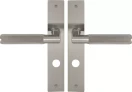 Lumina Longplate Privacy Handles - Linear Knurl - BN
