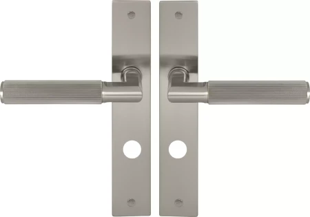 Lumina Longplate Privacy Handles - Linear Knurl - BN