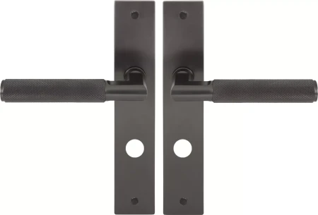 Lumina Longplate Privacy Handles - Diamond Knurl   - GN
