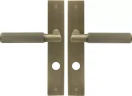 Lumina Longplate Privacy Handles - Linear Knurl - RB