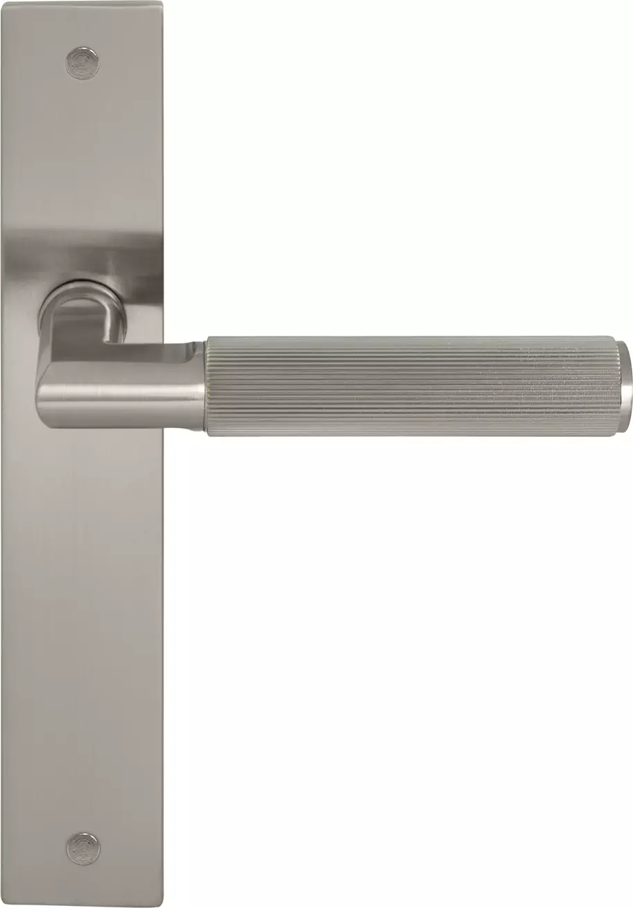 Lumina Longplate Dummy Lever LH - Linear Knurl - BN