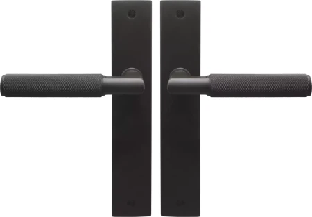Lumina Longplate Lever Set - Diamond Knurl   - DRB