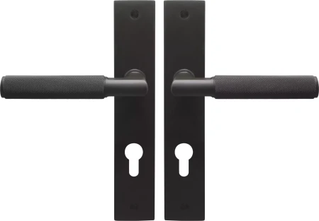 Lumina Longplate Euro Handles - Diamond Knurl   - DRB