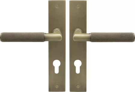 Lumina Longplate Euro Handles - Diamond Knurl   - RB