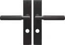 Lumina Longplate Privacy Handles - Diamond Knurl   - DRB