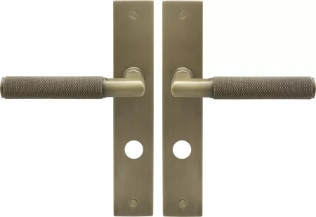 Lumina Longplate Privacy Handles - Diamond Knurl   - RB