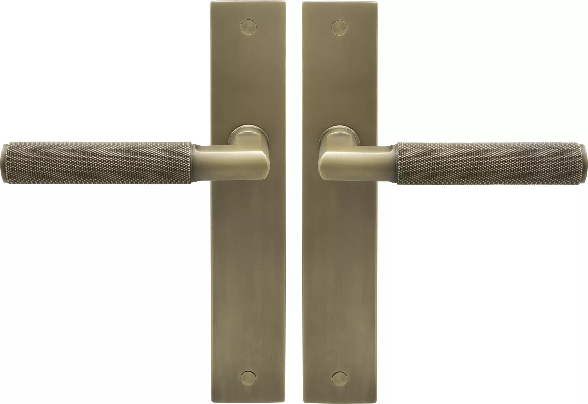 Lumina Longplate Lever Set - Diamond Knurl   - RB