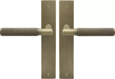 Lumina Longplate Lever Set - Diamond Knurl   - RB