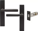 Lumina Longplate Passage Set - Magn. Latch - Plain - DRB