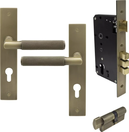 Lumina Longplate Entrance Set - K/T - Diamond Knurl   - RB