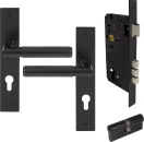 Lumina Longplate Entrance Set - K/K - Plain - BLK