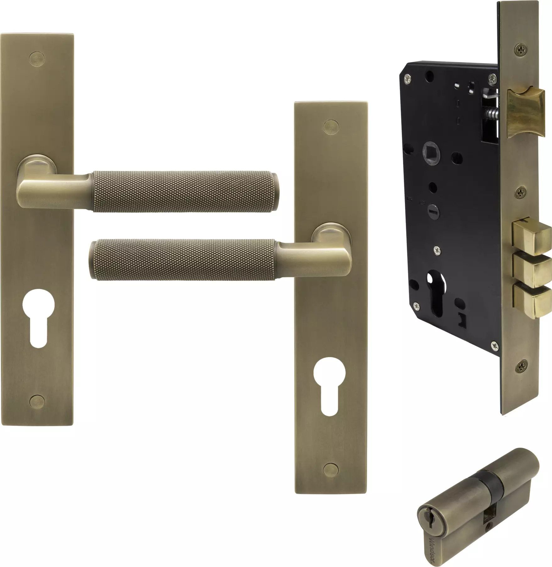 Lumina Longplate Entrance Set - K/K - Diamond Knurl  - RB