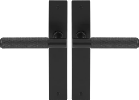 Verge Longplate Lever Set - Diamond Knurl - BLK