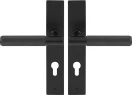 Verge Longplate Euro Handles - Diamond Knurl - BLK