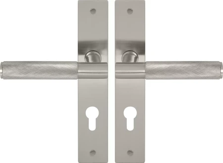 Verge Longplate Euro Handles - Diamond Knurl - BN