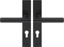 Verge Longplate Euro Handles - Plain - BLK