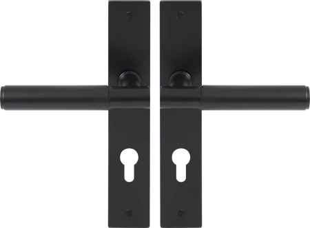 Verge Longplate Euro Handles - Plain - BLK