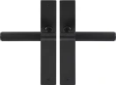 Verge Longplate Lever Set - Linear Knurl - BLK