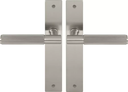 Verge Longplate Lever Set - Linear Knurl - BN