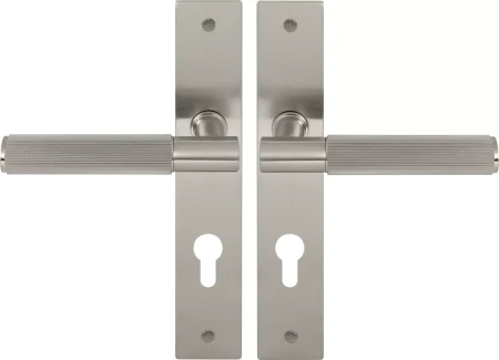 Verge Longplate Euro Handles - Linear Knurl - BN