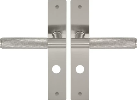 Verge Longplate Privacy Handles - Diamond Knurl - BN