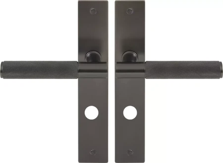 Verge Longplate Privacy Handles - Diamond Knurl - GN