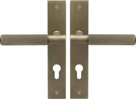 Verge Longplate Euro Handles - Linear Knurl - RB