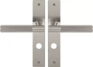Verge Longplate Privacy Handles - Linear Knurl - BN