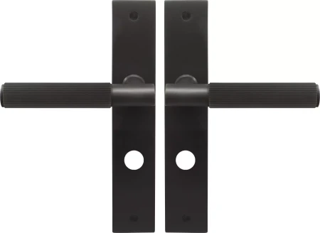 Verge Longplate Privacy Handles - Linear Knurl - DRB