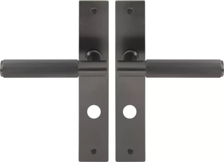 Verge Longplate Privacy Handles - Linear Knurl - GN