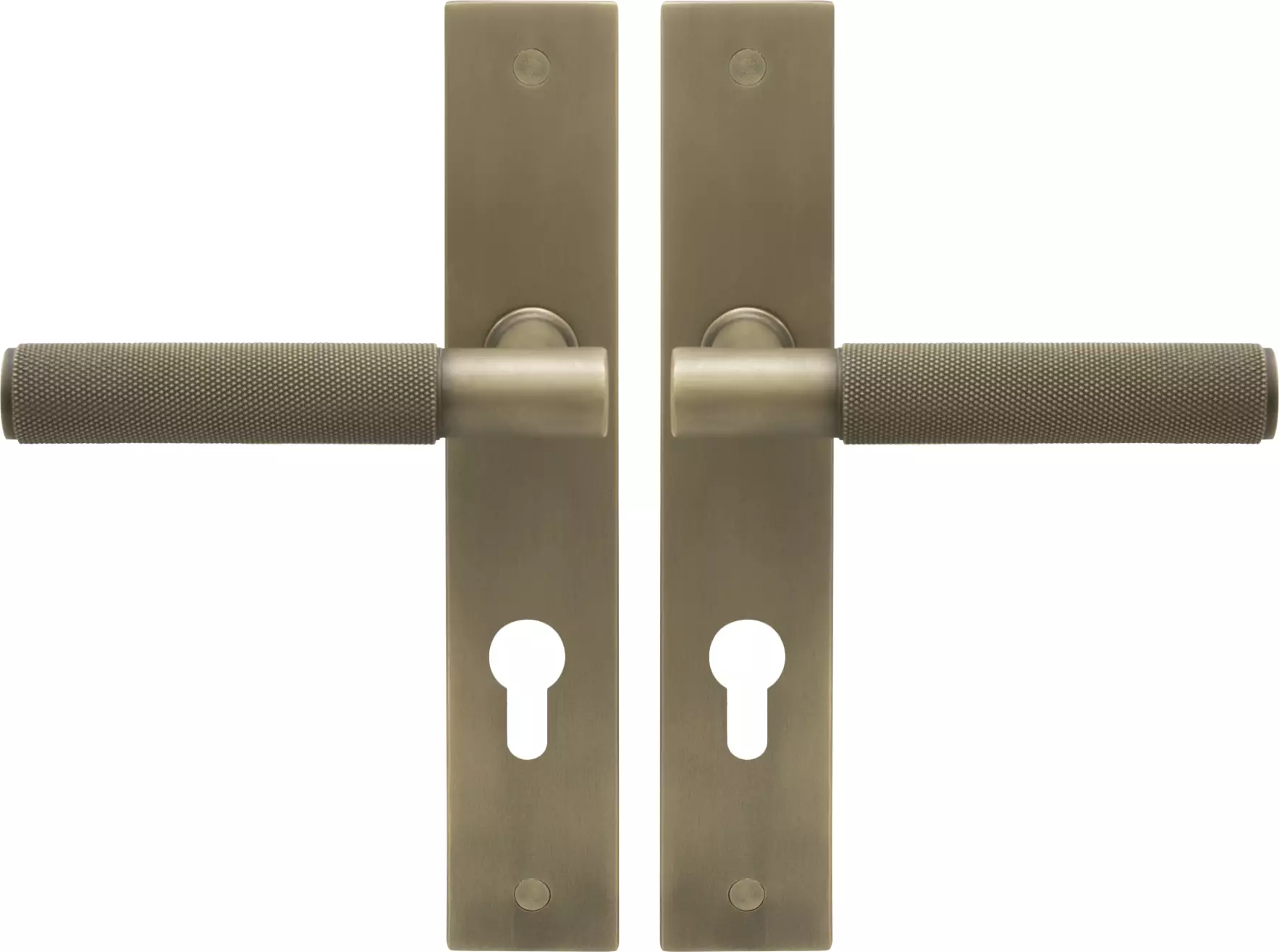 Verge Longplate Euro Handles - Diamond Knurl - RB