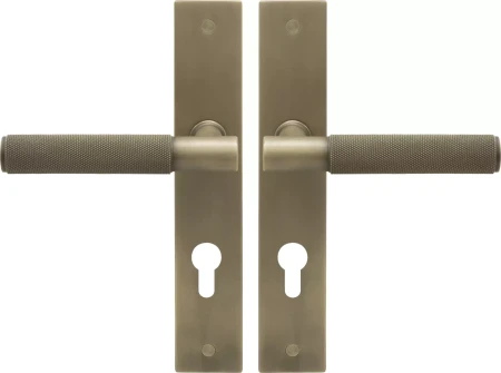 Verge Longplate Euro Handles - Diamond Knurl - RB