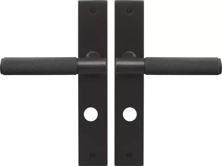 Verge Longplate Privacy Handles - Diamond Knurl - DRB
