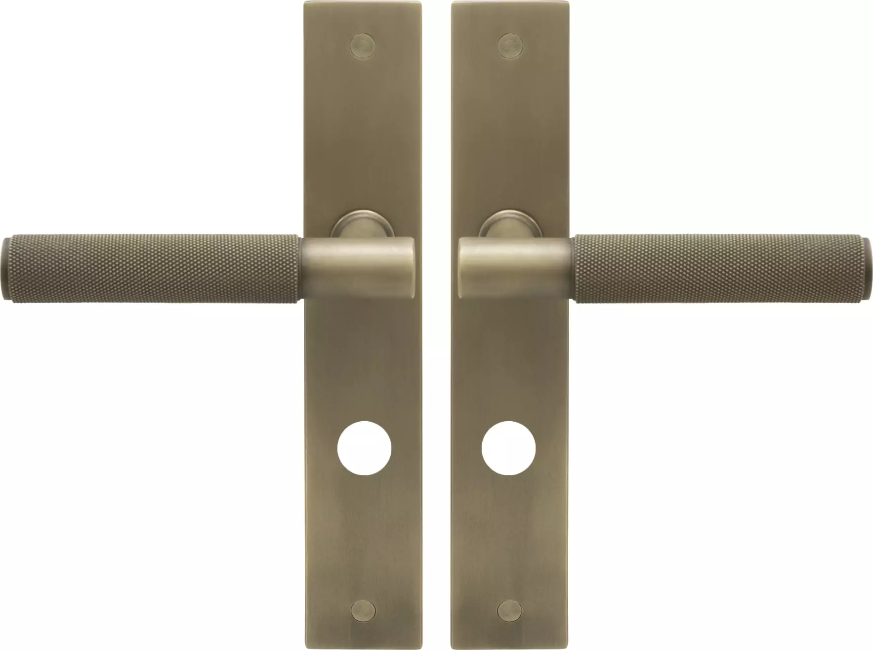Verge Longplate Privacy Handles - Diamond Knurl - RB