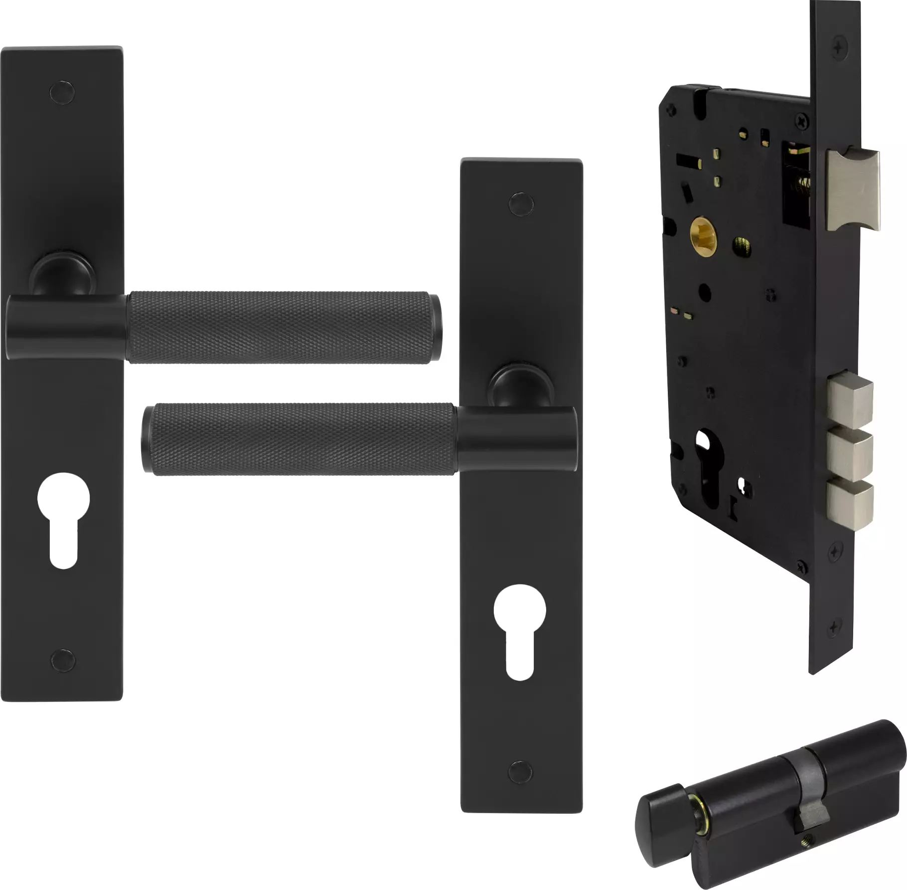 Verge Longplate Entrance Set - K/T -Diamond Knurl - BLK