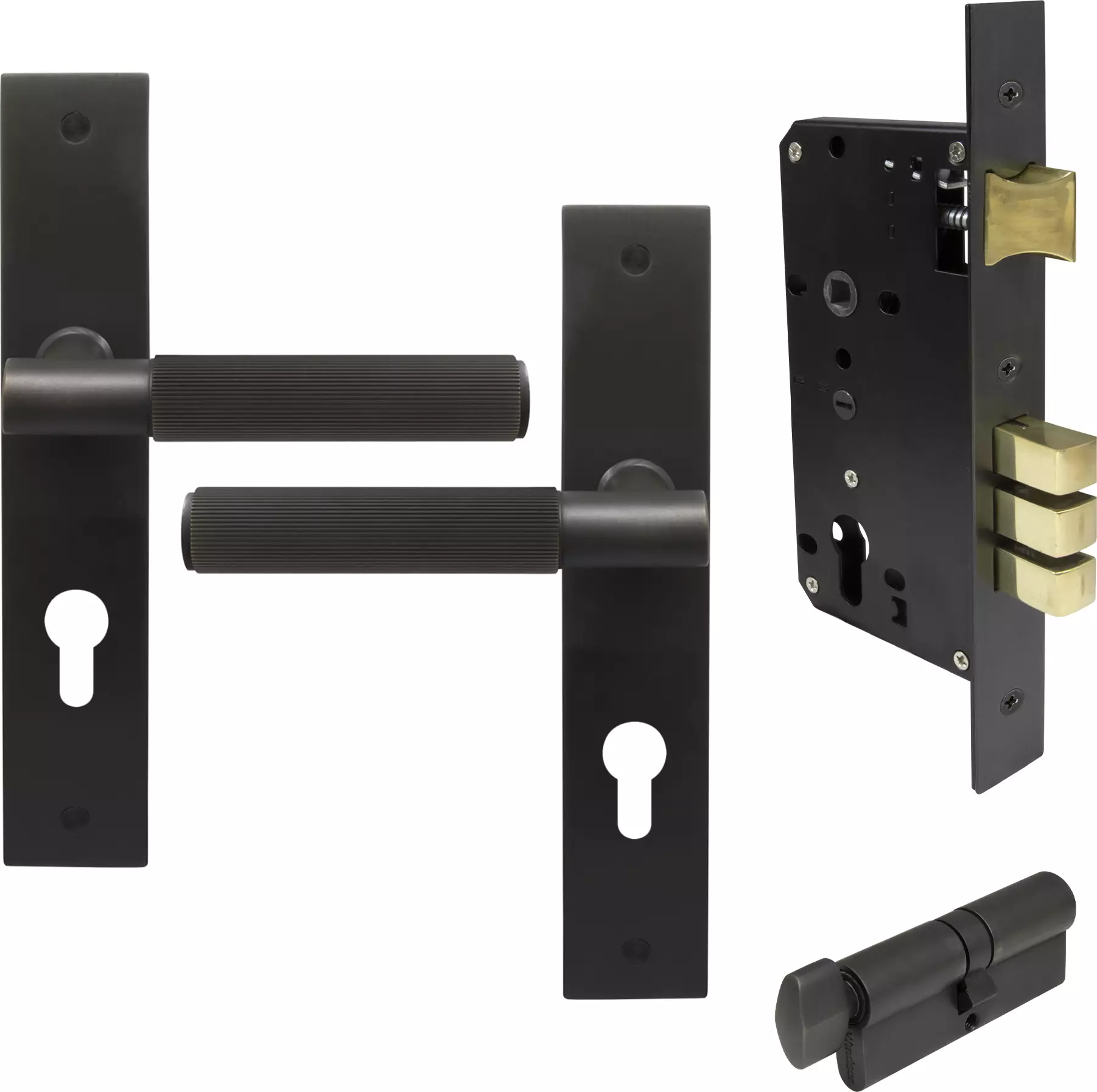 Verge Longplate Entrance Set - K/T - Linear Knurl - DRB