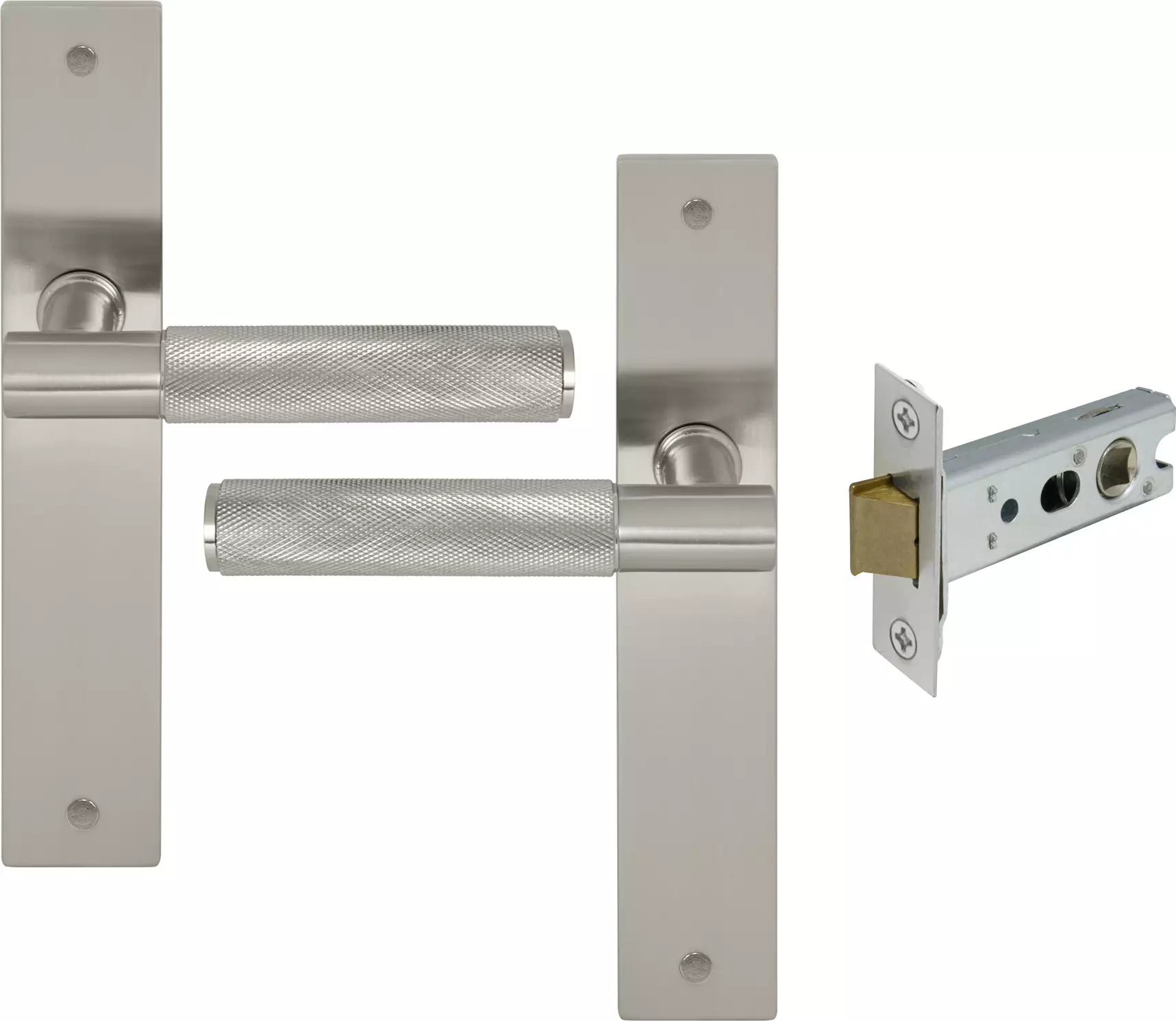 Verge Longplate Passage Set - Diamond Knurl   - BN