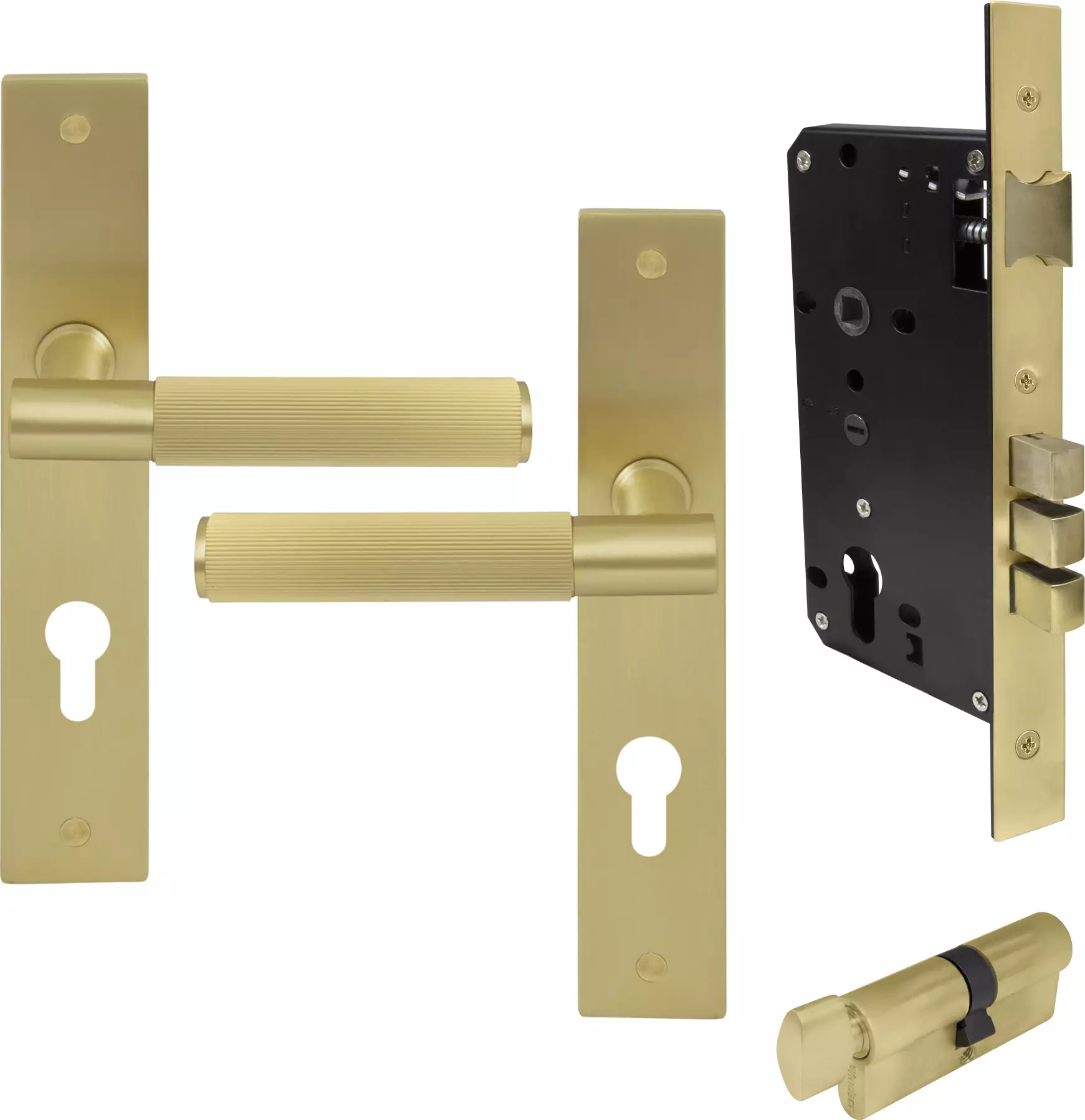 Verge Longplate Entrance Set - K/T - Linear Knurl - MSB