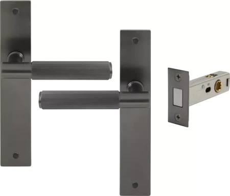 Verge Longplate Passage Set - Magn. Latch - Linear Knurl - GN