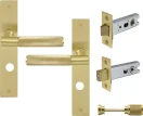 Verge Longplate Privacy Set - Diamond Knurl - MSB