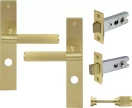 Verge Longplate Privacy Set - Linear Knurl - MSB