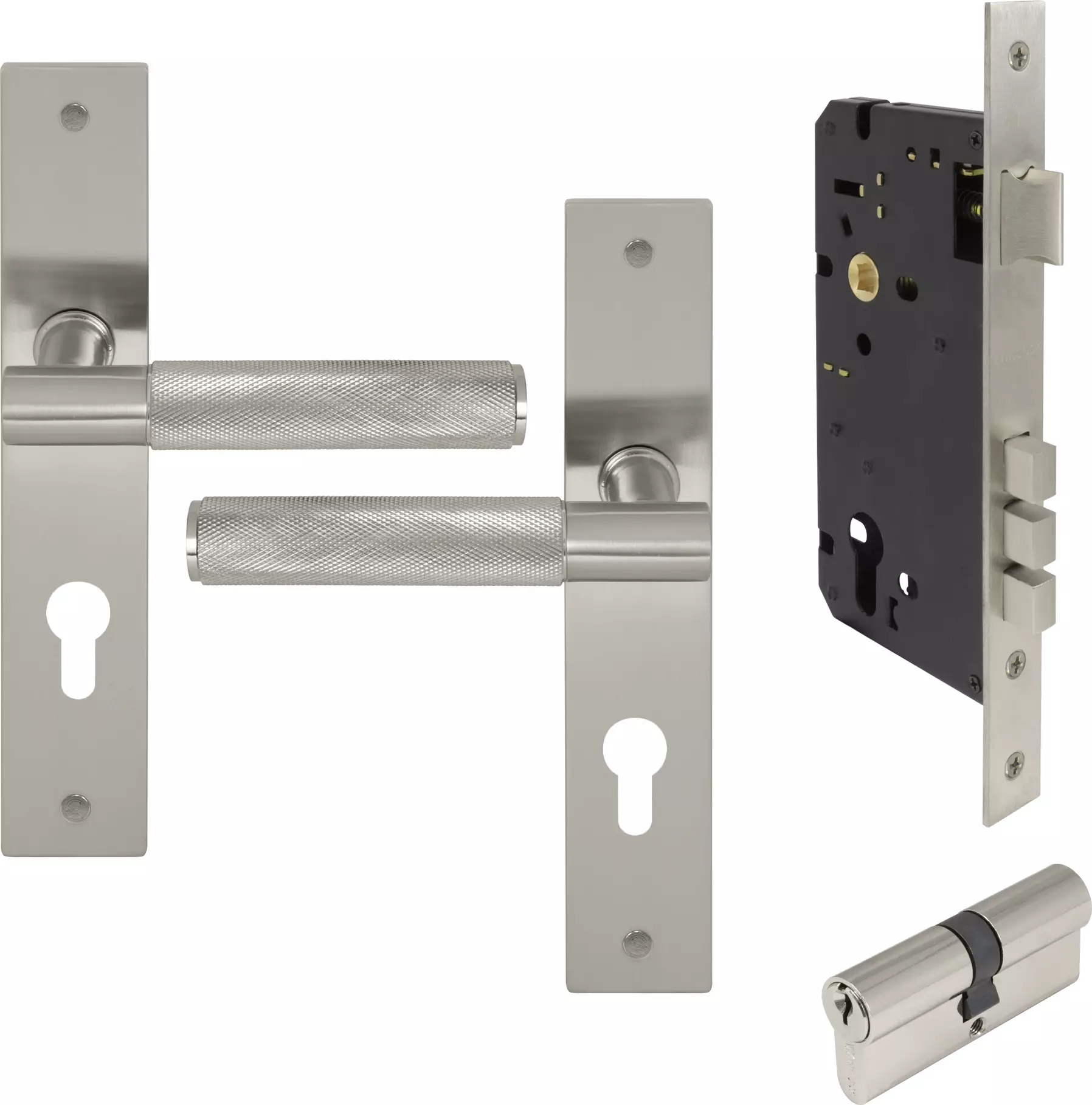 Verge Longplate Entrance Set K/K - Diamond Knurl - BN